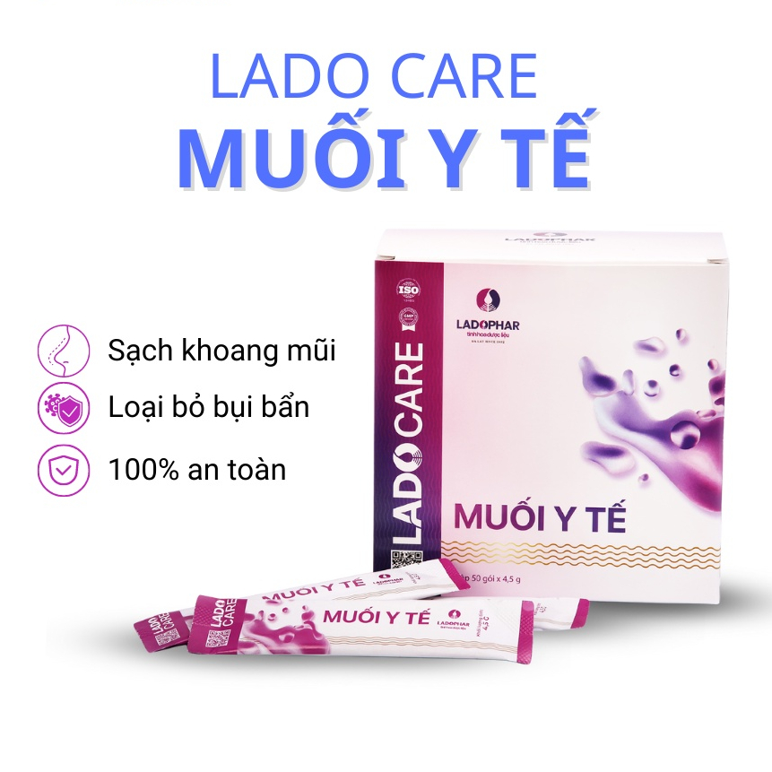 Lado Care Muối Y Tế Ladophar Hộp 50 gói