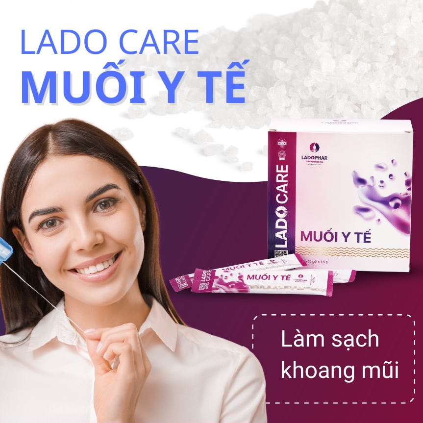 Lado Care Muối Y Tế Ladophar Hộp 50 gói