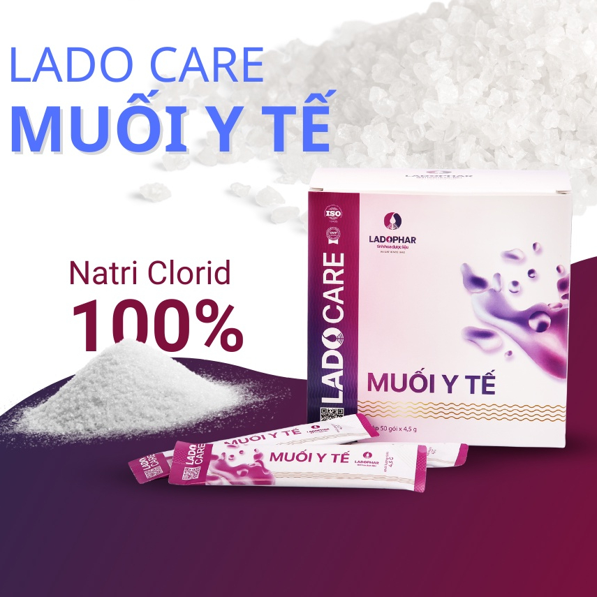 Lado Care Muối Y Tế Ladophar Hộp 50 gói