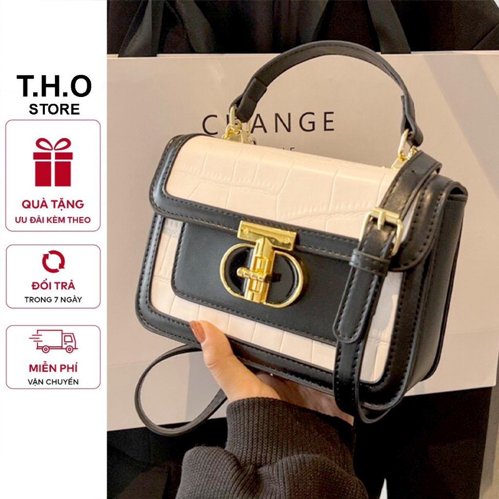 Túi xách nữ, túi đeo chéo khóa T 3 ngăn K102