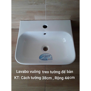 Lavabo vuông treo tường hoặc đặt bàn