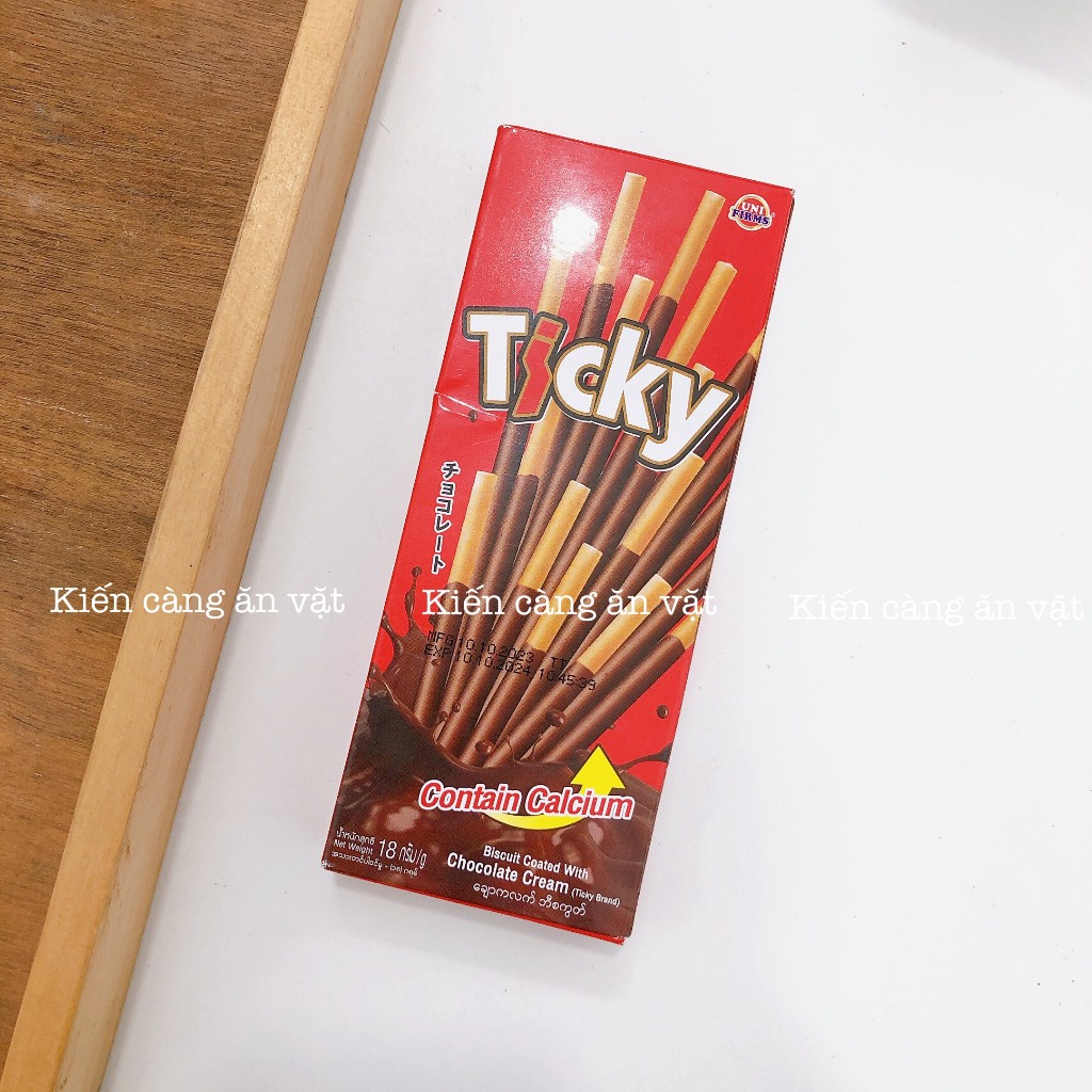 Bánh que Ticky Thái Lan, bánh quy que phủ kem các vị