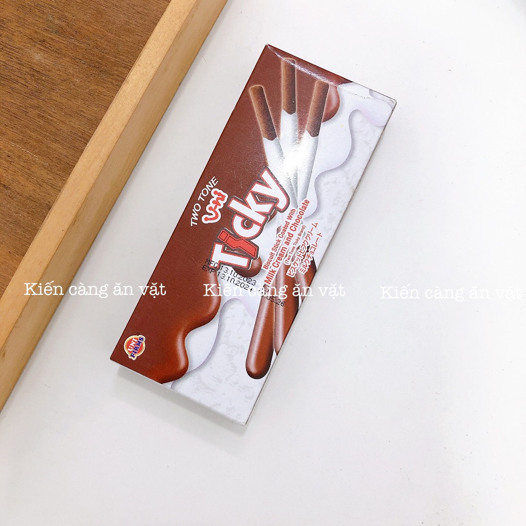 Bánh que Ticky Thái Lan, bánh quy que phủ kem các vị