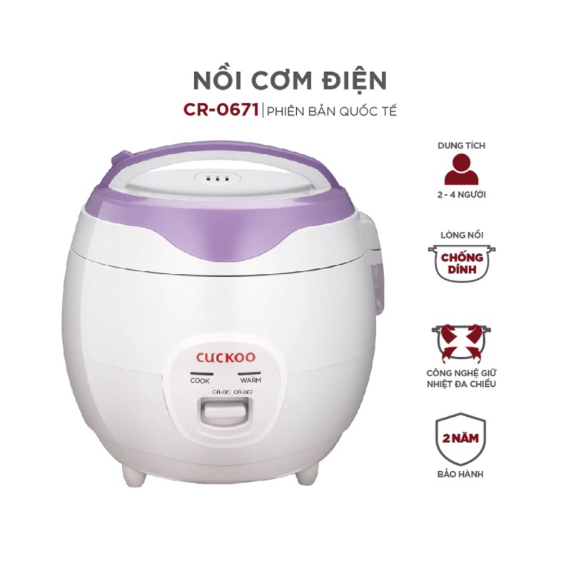 Nồi cơm điện Cuckoo 1,08 lít CR-0671 - Hàng chính hãng