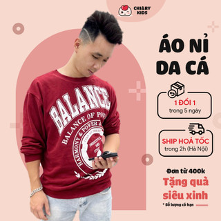 Áo dài tay nỉ ca cá cực chất áo dài size đại cho bé trai bé gái