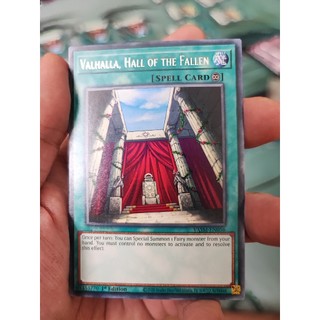1 lá thẻ bài valhalla, hall of the fallen - vasm-en056 - rare 1st edition