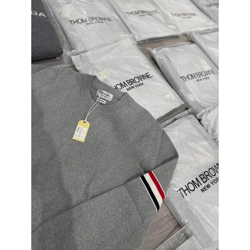 Áo swwleater len - Thom Browne - TB Milano Stitch crew knit