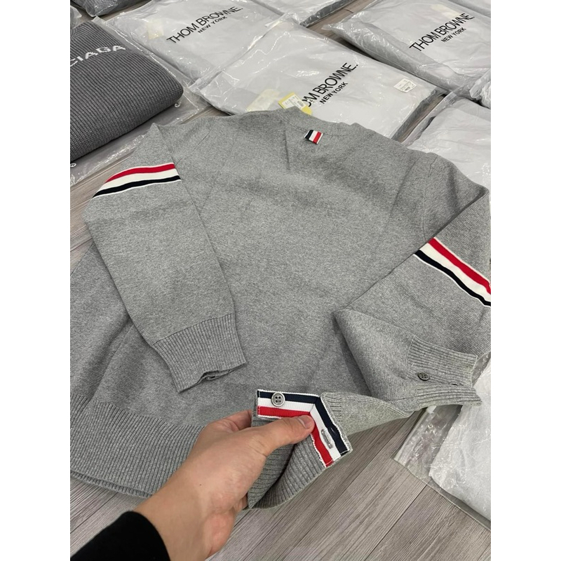 Áo swwleater len - Thom Browne - TB Milano Stitch crew knit