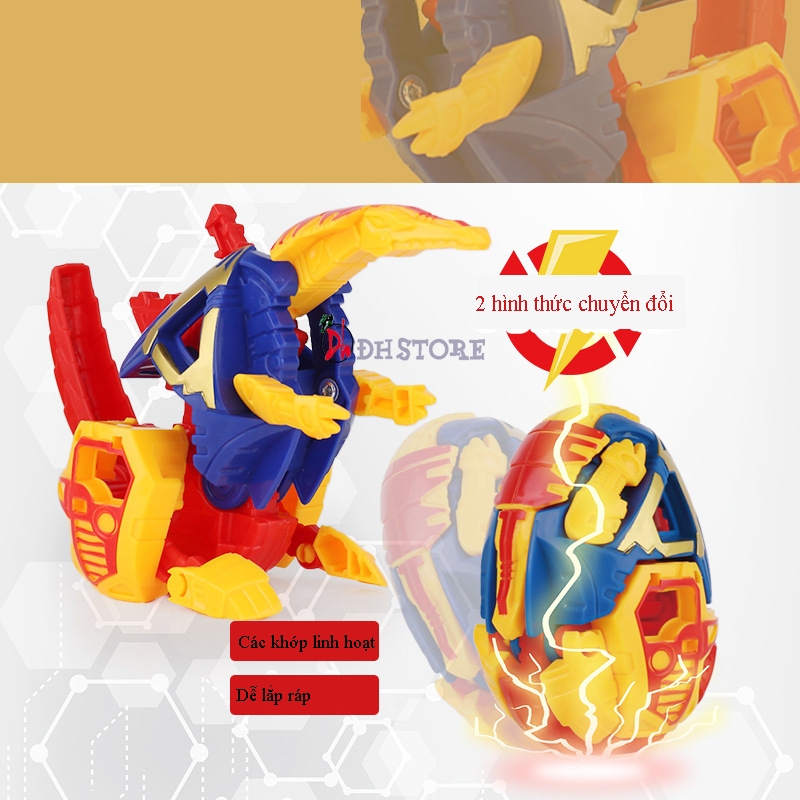 Đồ chơi trứng khủng long cỡ lớn biến hình robot cho bé