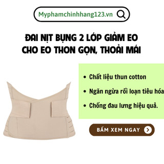(Loại 1) Đai nịt bụng cao cấp bản dầy 2 lớp. Gen nịt bụng, đai gen,gen bụng sau sinh