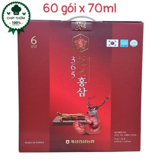 Nước hồng sâm nhung hươu linh chi 365 - 60 gói x 70ml