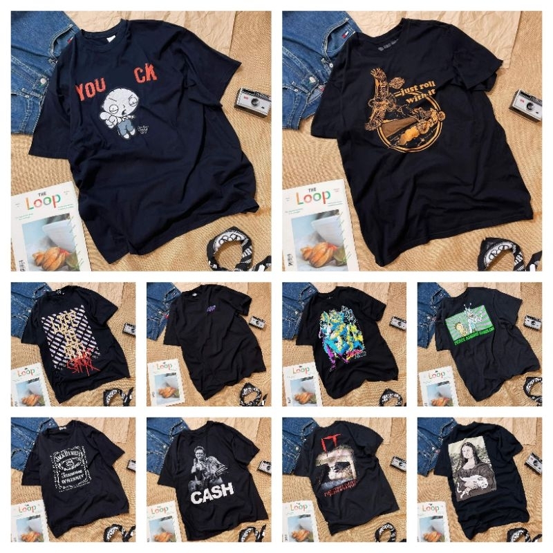 Áo Thun Đen Tay Lỡ Unisex Vải Cotton 2 Chiều