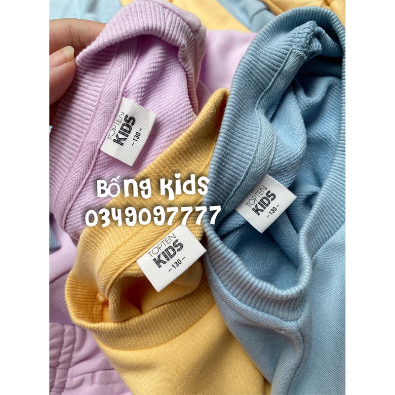 Bộ Nỉ Bé Trai & Bé Gái In Chữ Basic Topten Kids
