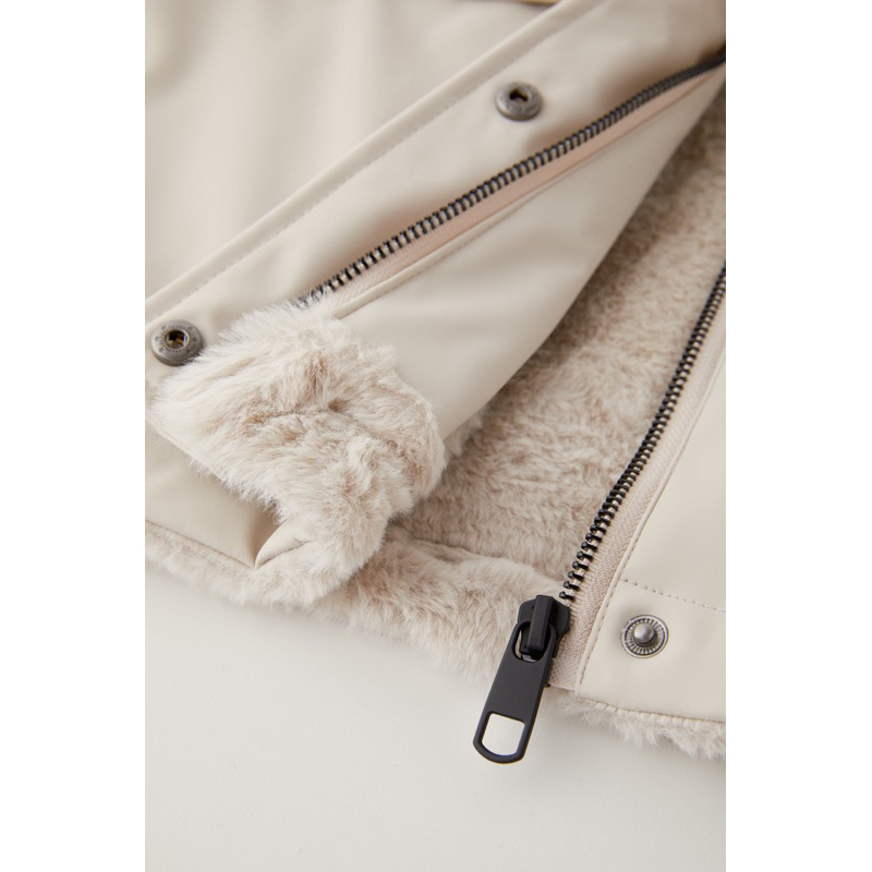 Áo Parka Da PU Bé Trai & Bé Gái Lót Lông Nhung ZR