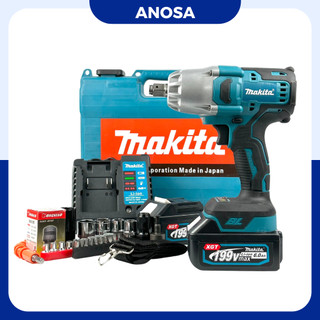 Máy siết bulong Makita lực siết 880Nm, máy bắn bulong động cơ không chổi than