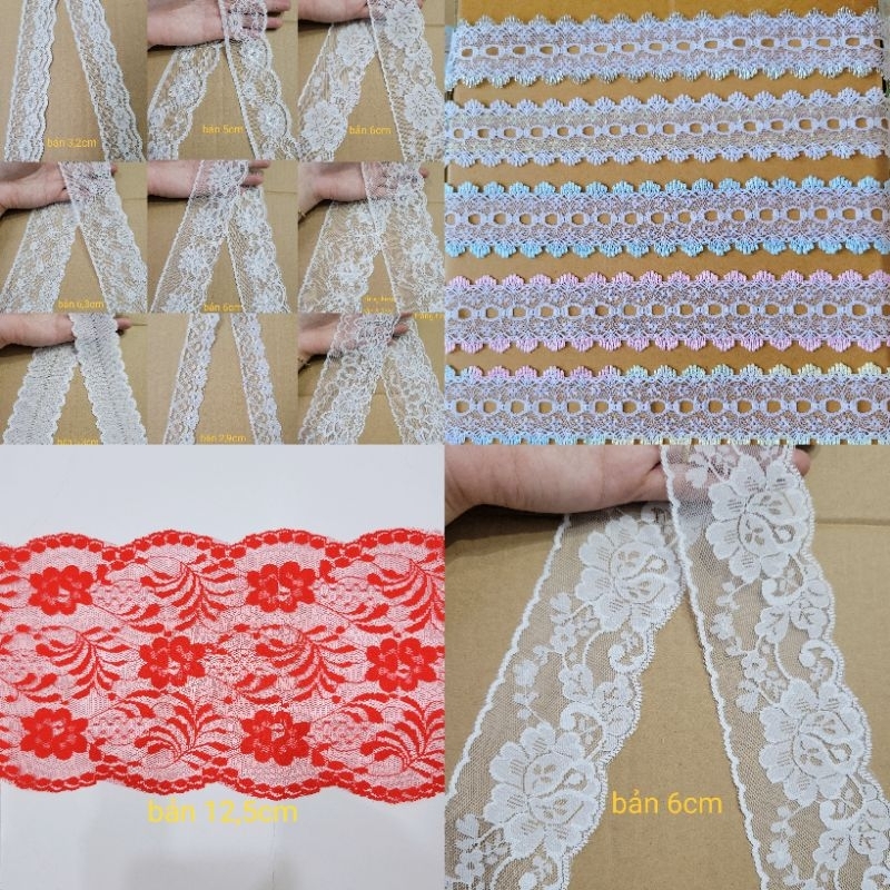 Ren poly trang trí viền nhiều màu, ren sắc màu HÌNH VÀ VIDEO SHOP TỰ CHỤP 100%