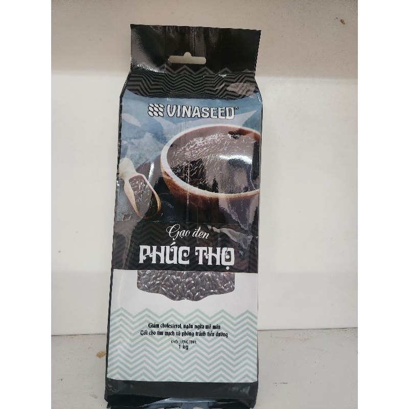 Combo 04 gói Gạo Lứt Phúc Thọ đen không hộp 01kg - Gạo lứt đen - Tốt cho tim mạch và tiểu đường