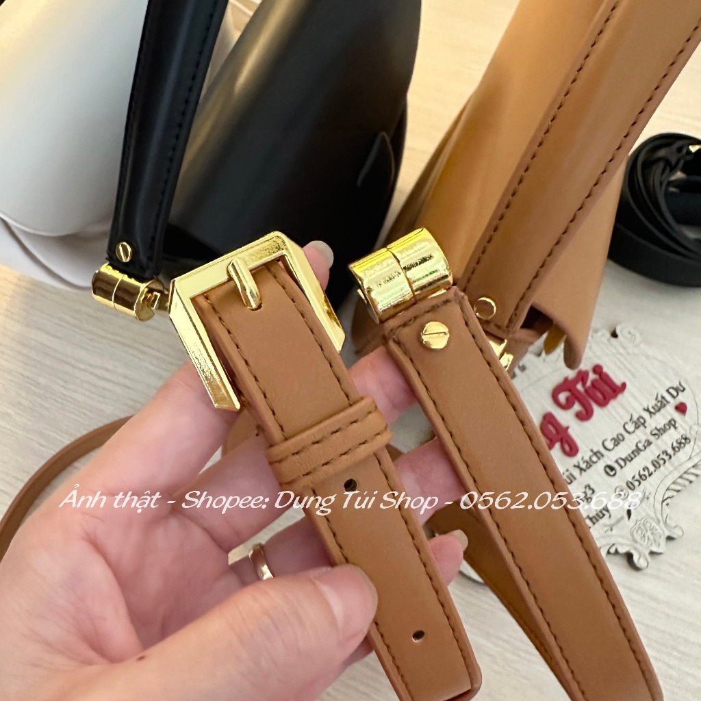 Túi nữ quai đeo cẳng tay + đeo chéo size 17 dáng bầu tròn khóa đẩy CK2-50151315 full màu