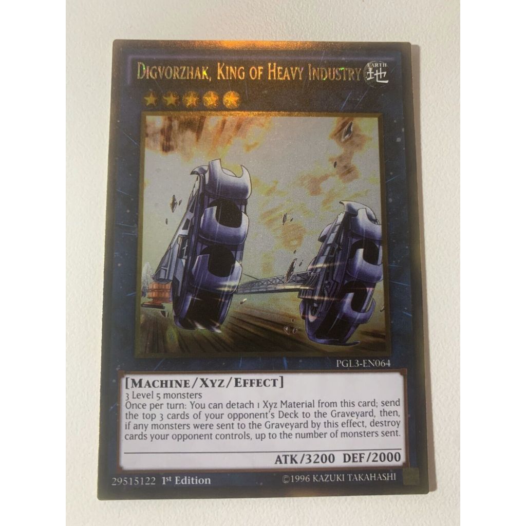 gold Rare Lá thẻ bài Yugioh Digvorzhak King of Heavy Industry xyz