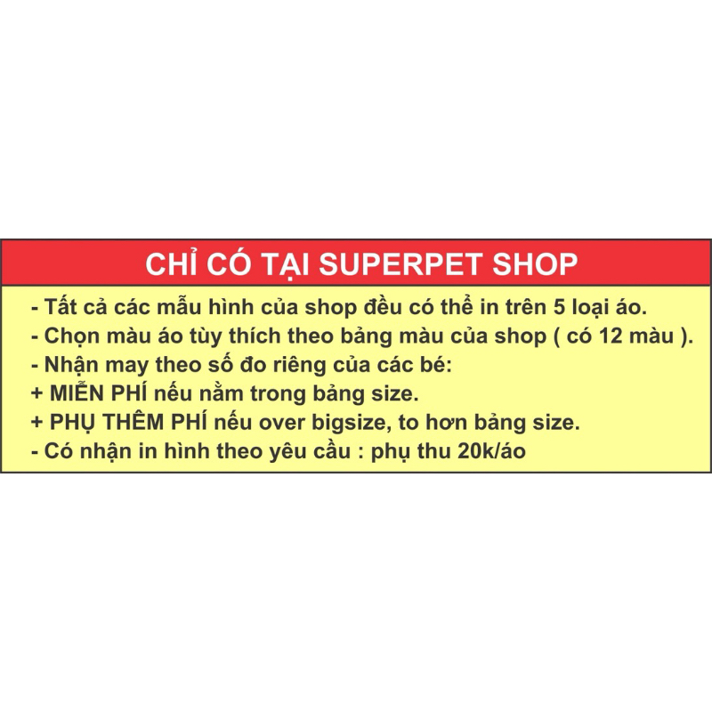ÁO THÚ CƯNG LOGO SHOPEE FOOD SIÊU XINH GIÁ RẺ