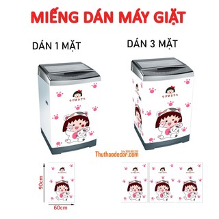 Decal dán máy giặt maruko bé iu - tủ lạnh mini