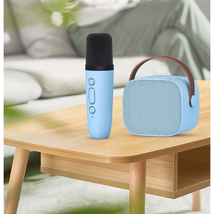 Loa Bluetooth Không Dây Mini, Loa Karaoke Xách Tay Bluetooth Mini Nhỏ Gọn Kèm 1 Mic hát