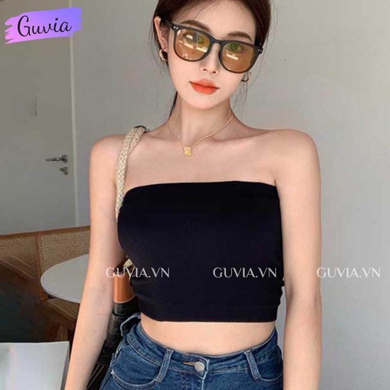 ÁO ỐNG CROPTOP TRƠN ĐEN TRẮNG Ôm Body , Chất thun borip loại 1.