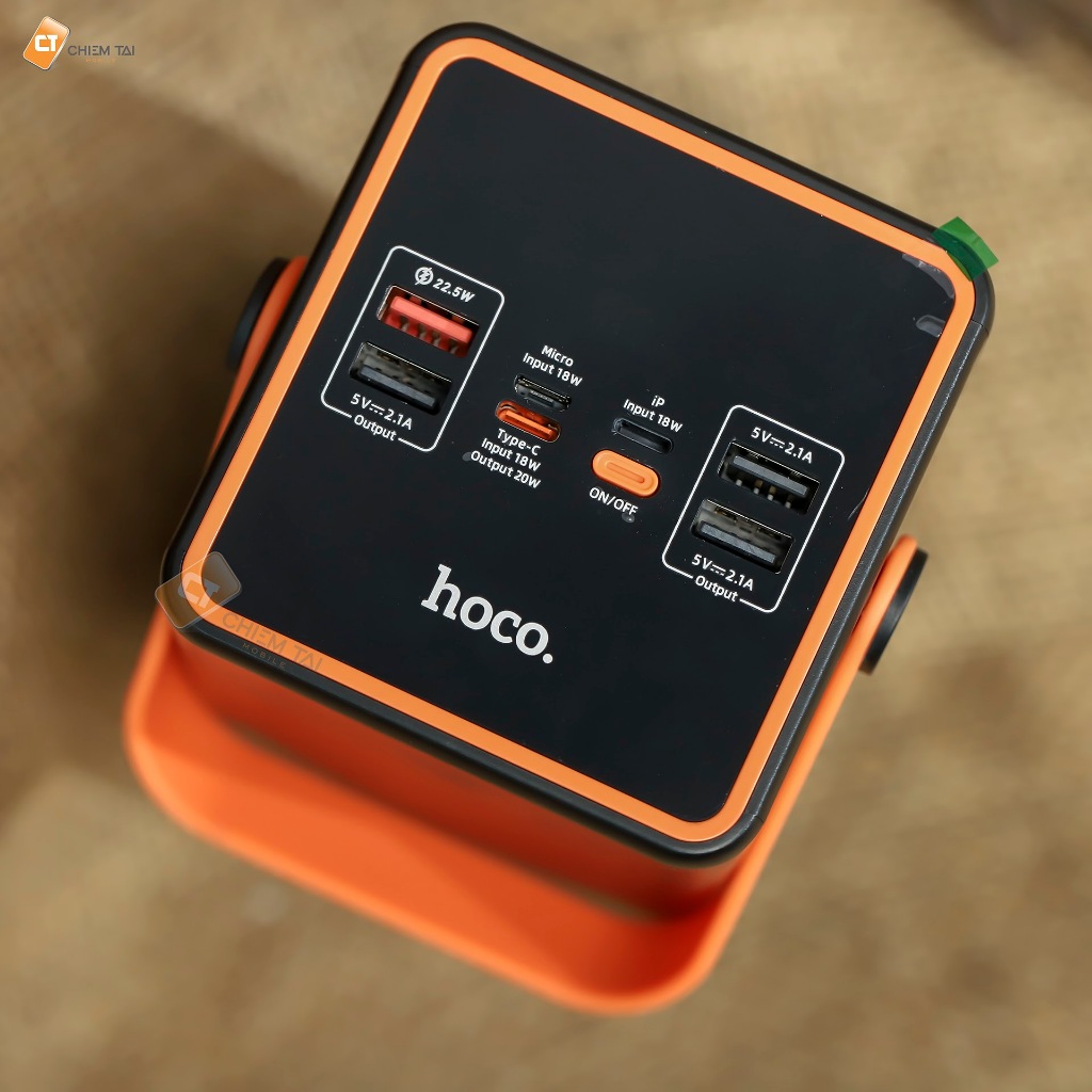 Pin sạc dự phòng tích hợp đèn LED 90000mAh 22.5W Hoco J107