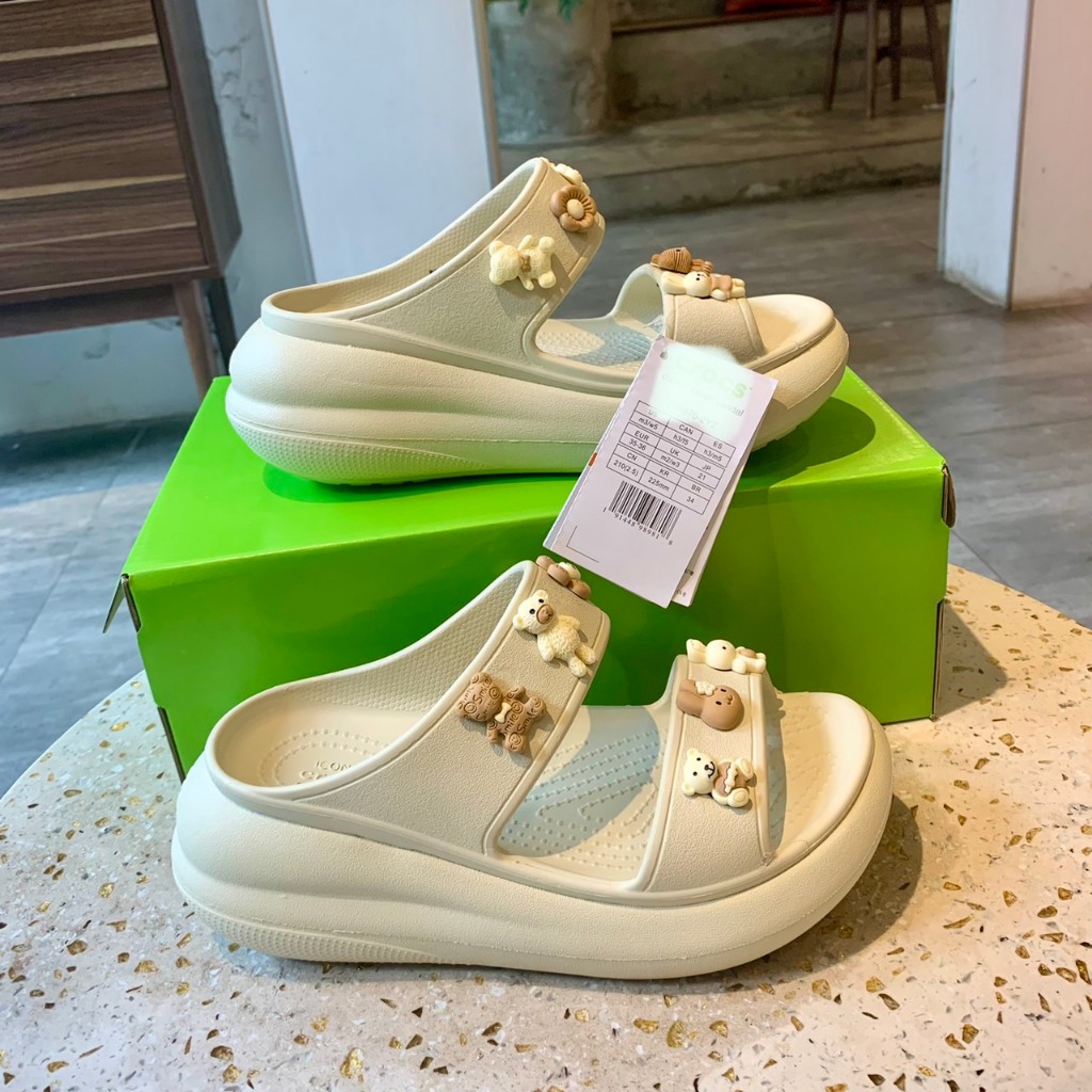 Dép Cross Classic Sandal Crush 2 quai Clog nữ đế cao  tặng kèm JIB NGẪU NHÊN - Hàng chính hãng 💕💕