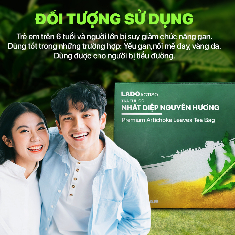 Trà túi lọc Nhất diệp nguyên hương LADOPHAR trà thảo mộc túi lọc thanh nhiệt lợi tiểu mát gan