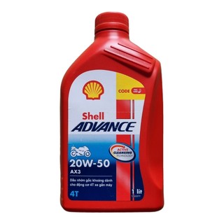 NHỚT SHELL ADVANCE AX3 20W-50 1L [Xe Số]