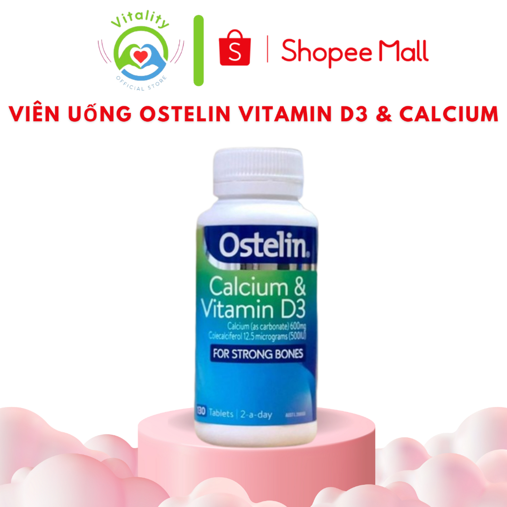 Viên uống bổ sung Ostelin Vitamin D3 & Calcium orihiro cho bà bầu 130 viên