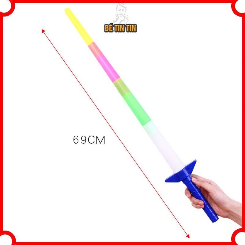 Kiếm Phát Sáng Katana, Gậy Shát Sáng Đồ Chơi 4 Đoạn, Gậy 4 Khúc Có đèn Phát Sáng Đồ Chơi Hàng Rong Ngoài Trời Công Viên.