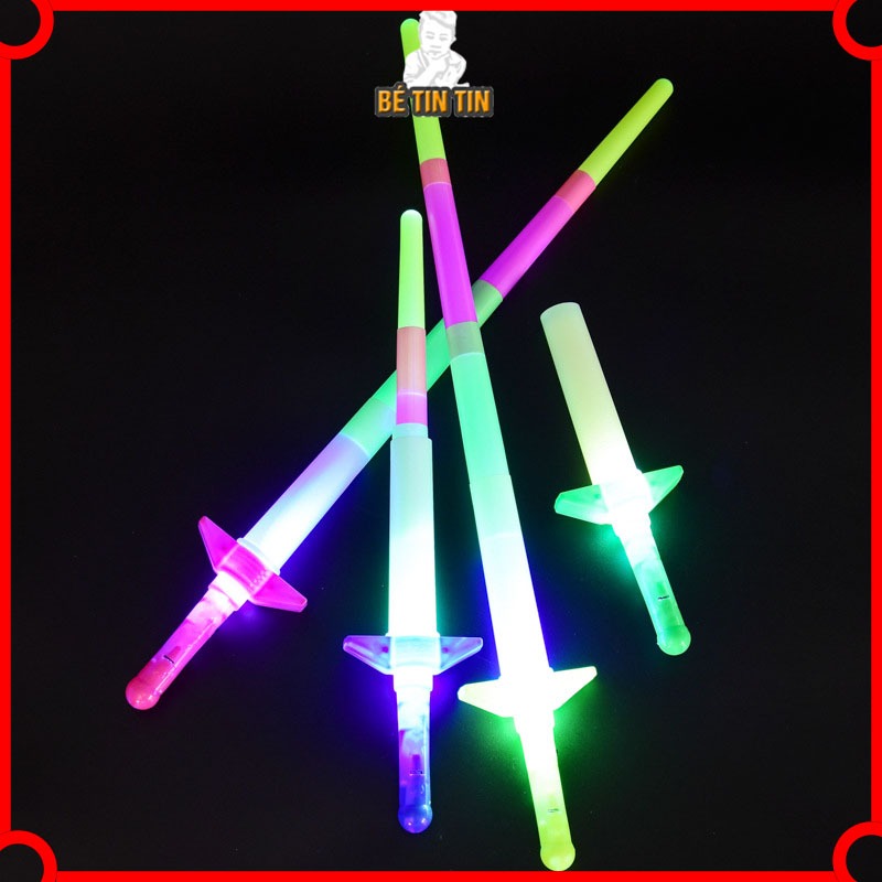 Kiếm Phát Sáng Katana, Gậy Shát Sáng Đồ Chơi 4 Đoạn, Gậy 4 Khúc Có đèn Phát Sáng Đồ Chơi Hàng Rong Ngoài Trời Công Viên.