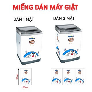 Decal dán máy giặt doremon trong mây - tủ lạnh mini