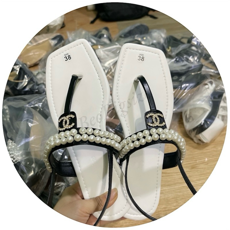 Dép bệt mũi tròn kiểu xỏ ngón gắn khoá X có bigsize 35-43