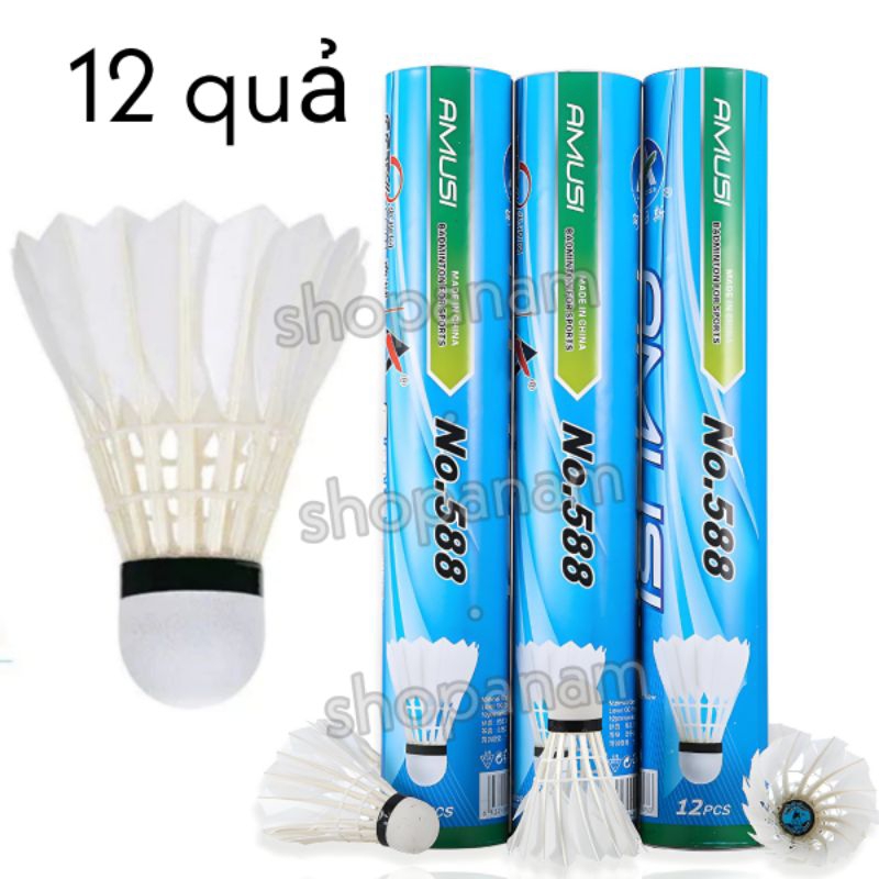 Ống 12 quả cầu lông vũ amusi no.588
