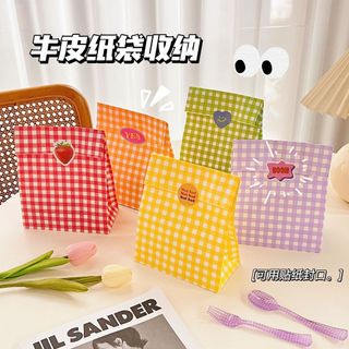 Túi Giấy Mini Đựng Quà Tặng, Phụ Kiện, Đồ Dùng Cá Nhân Hình Caro Màu Pastel Xinh Xắn Cute