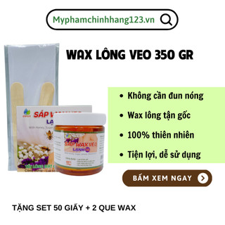 Sáp wax lông veo 100% thiên nhiên hũ to 350gr mẫu mới ngân bình