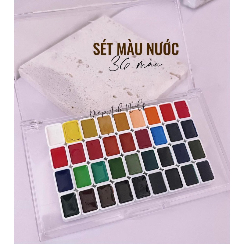 Set màu nước nén 36 màu