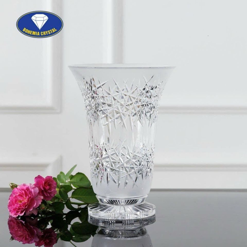 Lọ hoa Pha lê chân đế Bohemia 25cm