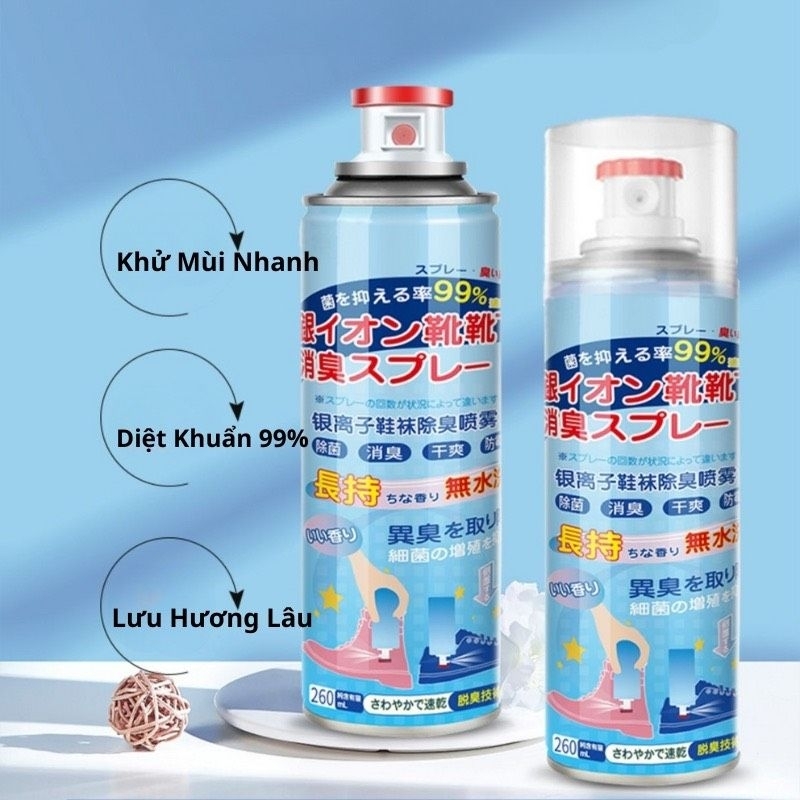 Chai Xịt khử mùi hôi giày - hôi chân