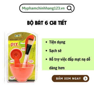 Bộ bát trộn mặt nạ 6 chi tiết.Bộ bát trộn đa năng