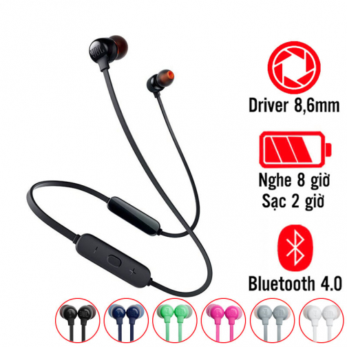 Tai nghe Bluetooth JBL Tune 115BT Công Nnghệ Âm Thanh Độc Quyền JBL Pure Bass Sound - Hàng Chính Hãng PGI