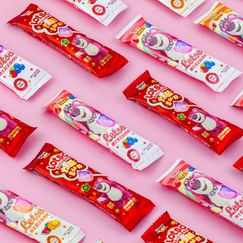 Kẹo Mút Gấu Dâu Trái Cây Mix Vị, Kẹo Gấu Dâu Lotso Dâu Tây / Việt Quất / Dưa / Hấu Cam