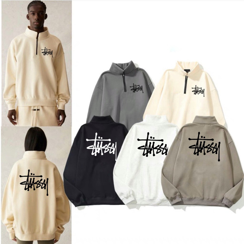 Áo Khoác Nỉ STUSSY Nam Nữ Cao Cấp,Áo Nỉ Stussy Sét kéo Xịn Chất Nỉ Dày Dặn DEGO p02