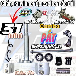 Version 2 - Chảng 3 nhôm phuột trước winner + bạc đạn + bộ canh cốt up ex150 LCM_Dochoixemaynhapkhau