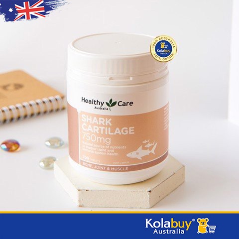 Viên uống Sụn cá mập của Úc Healthy Care Shark Cartilage 750mg 200 viên