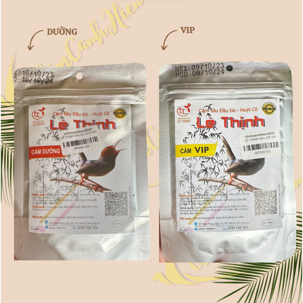 Cám, thức ăn chim sâu đầu đỏ, huýt cô Lê Thịnh Dưỡng +VIP