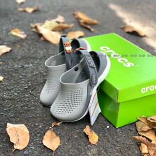 Dép sục cross literide 360 trẻ em xám ghi chất liệu nhựa cao cấp đi mưa Bảo Vệ Ngón Chân,Dép Cross cho bé trai bé gái